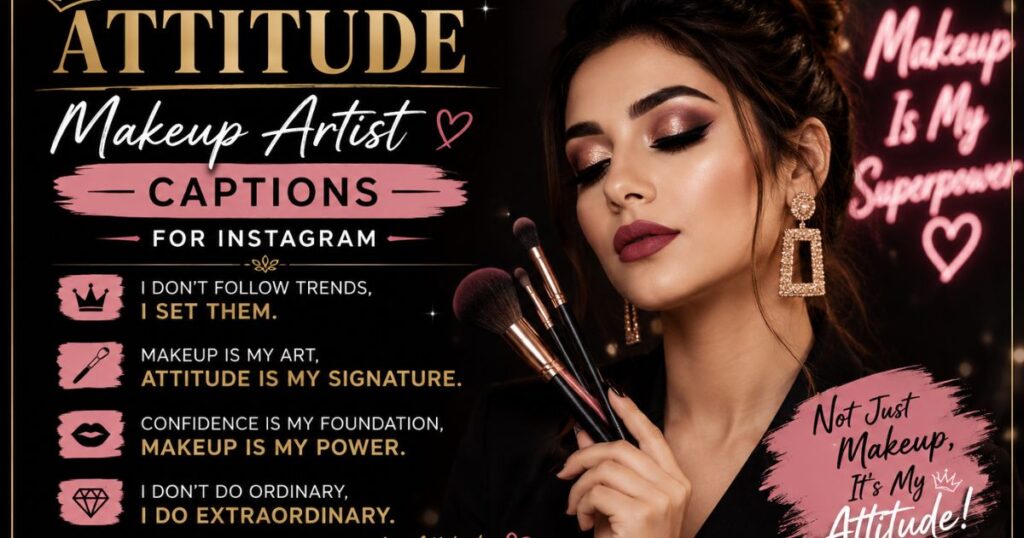 Attitude Makeup Artist Captions for Instagram
