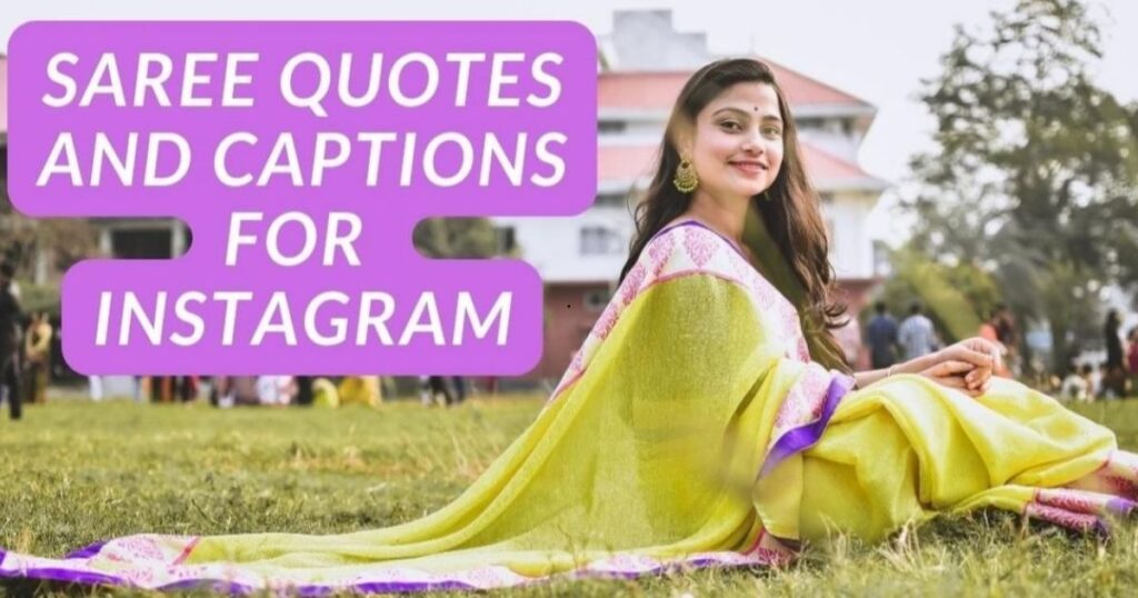 Elegant Caption for Saree Pic in Hindi