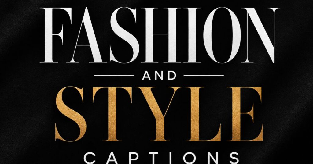 Fashion and Style Captions