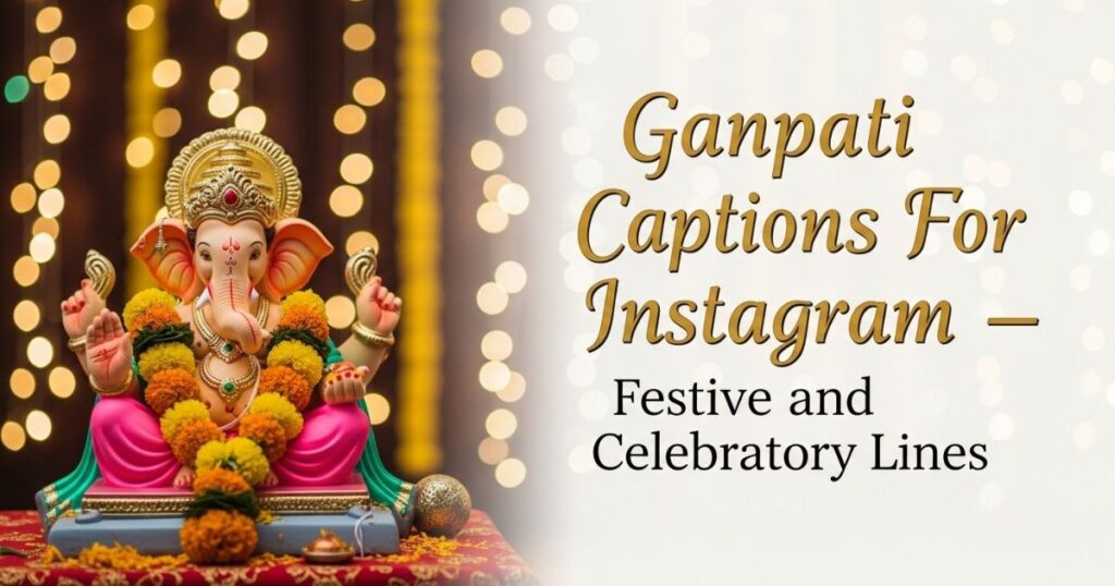 Ganpati Captions For Instagram Festive and Celebratory Lines
