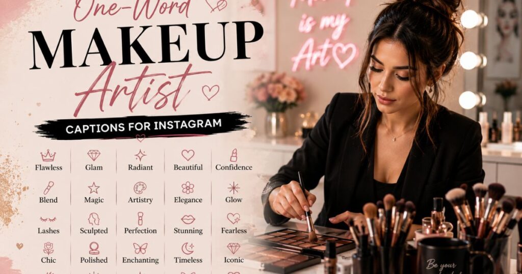 One-Word Makeup Artist Captions for Instagram