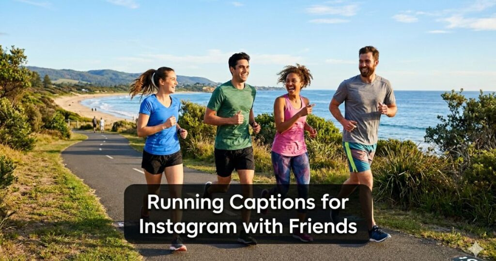 Running Captions for Instagram with Friends
