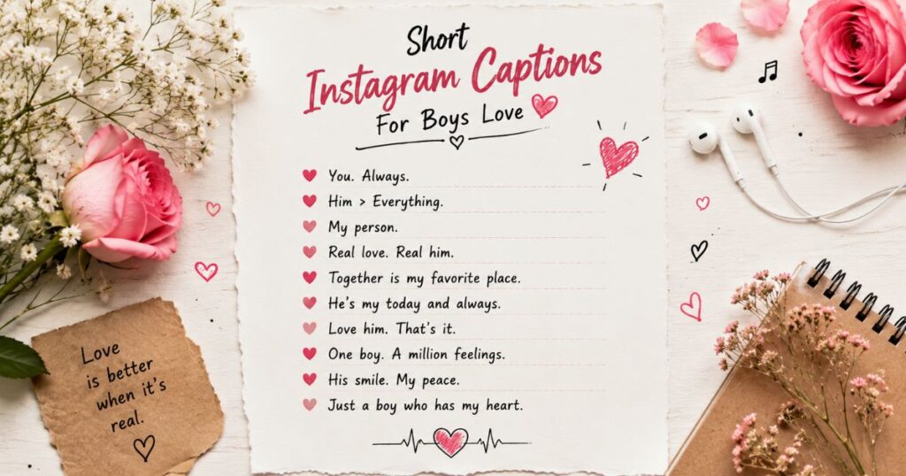 Short Instagram Captions for Boys Love