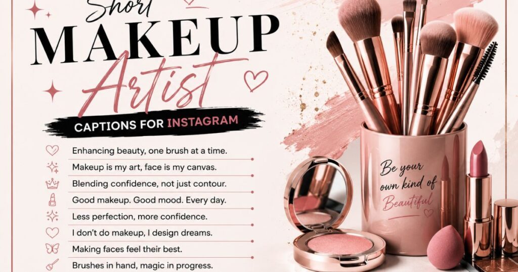 Short Makeup Artist Captions for Instagram