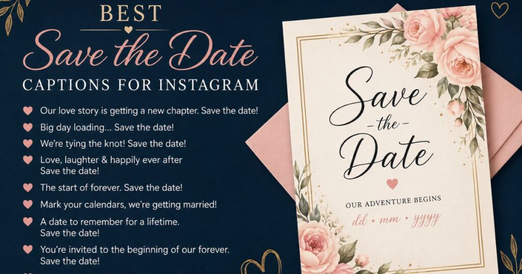 Best Save the Date Captions for Instagram