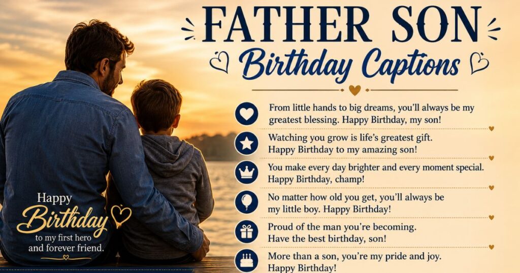 Father Son Birthday Captions