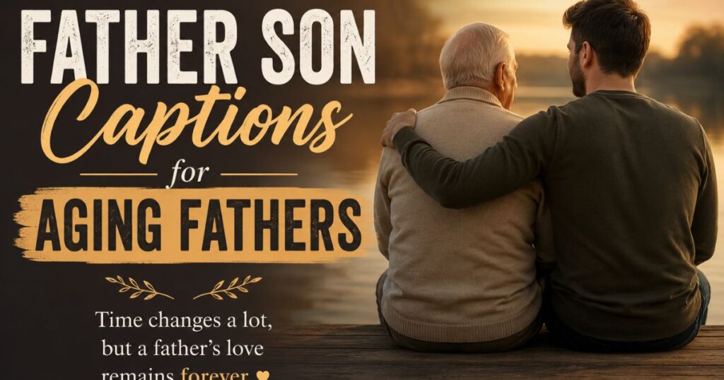 Father Son Captions for Aging Fathers