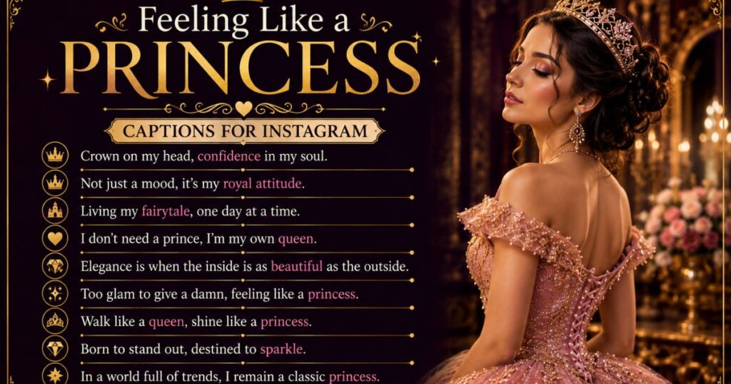 Feeling Like a Princess Captions