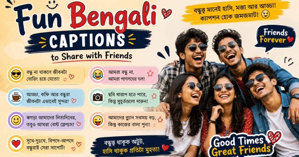 Fun Bengali Captions to Share with Friends