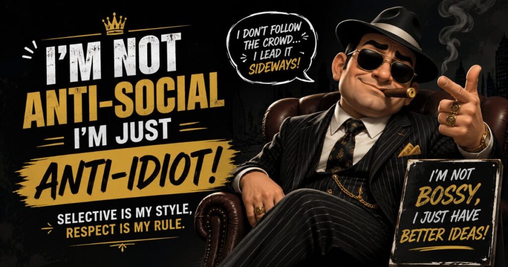 Funny Gangster Captions for Instagram