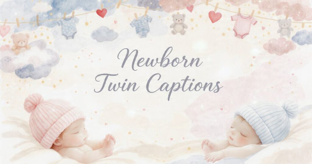 Newborn Twin Captions
