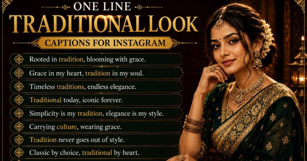 One Line Traditional Look Captions