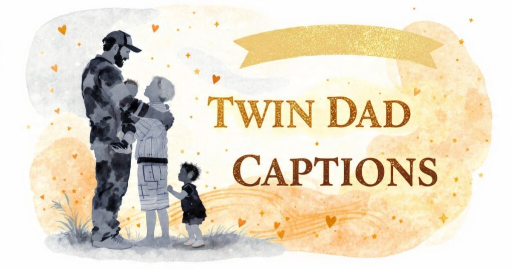Twin Dad Captions