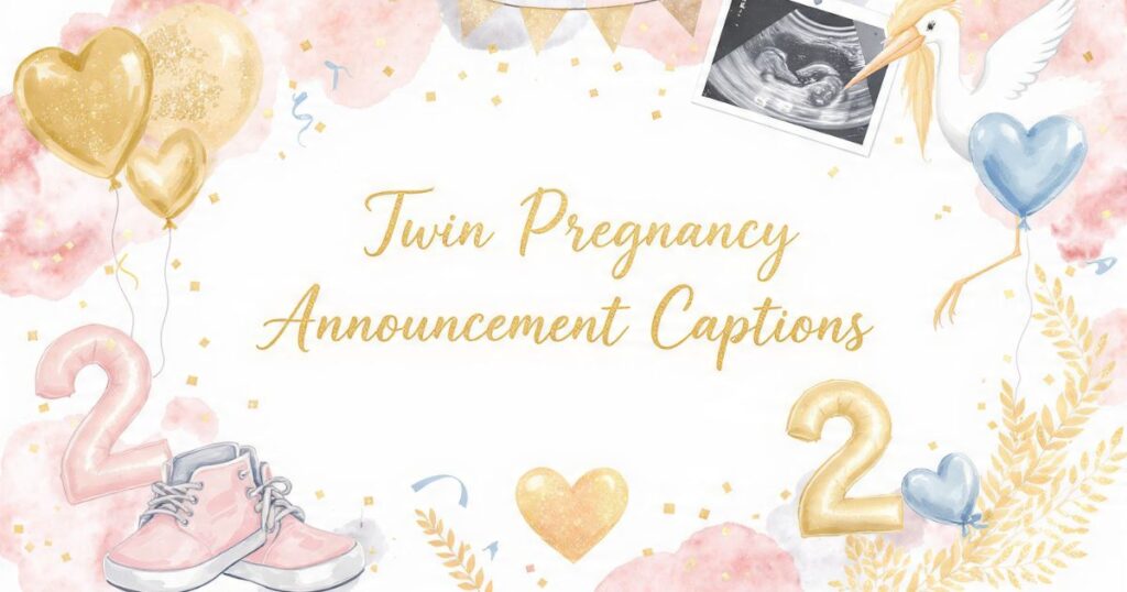 Twin Pregnancy Announcement Captions