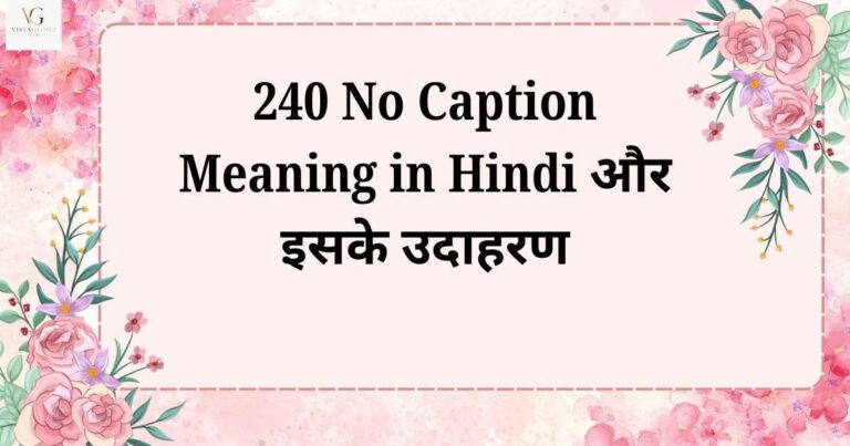no caption meaning in hindi