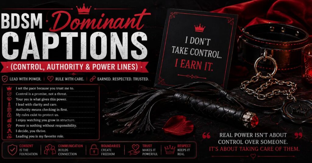 BDSM Dominant Captions (Control, Authority & Power Lines)