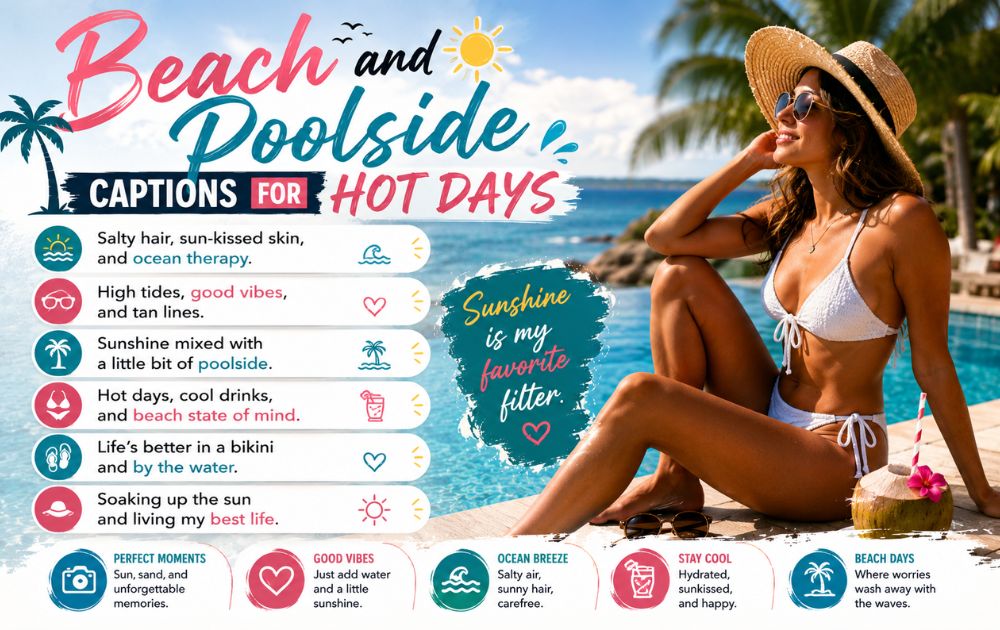 Beach and Poolside Captions for Hot Days