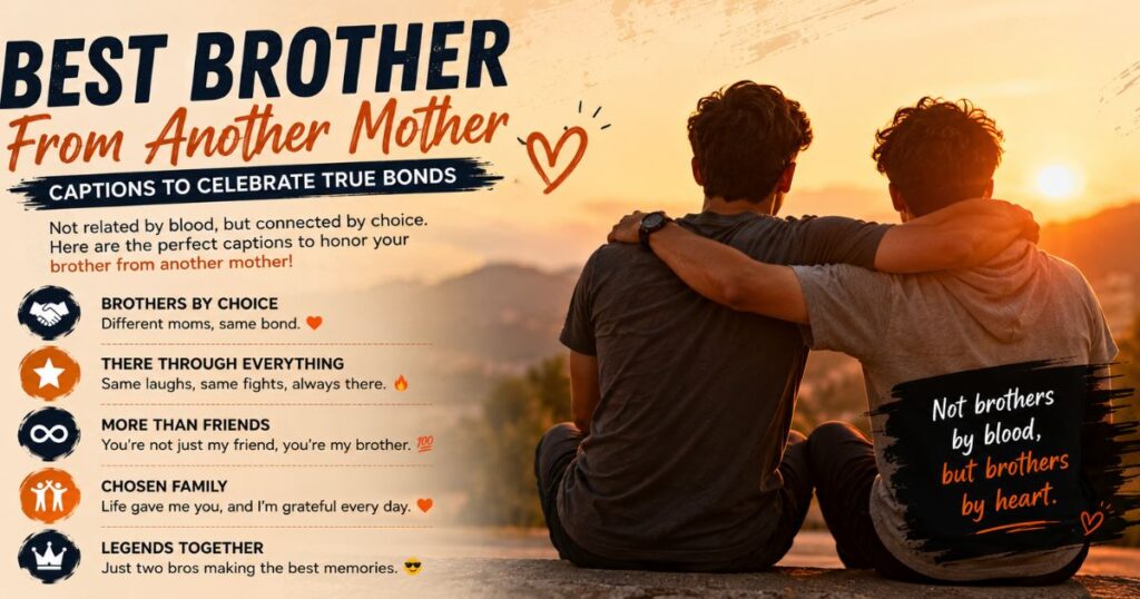 Best Brother From Another Mother Captions to Celebrate True Bonds