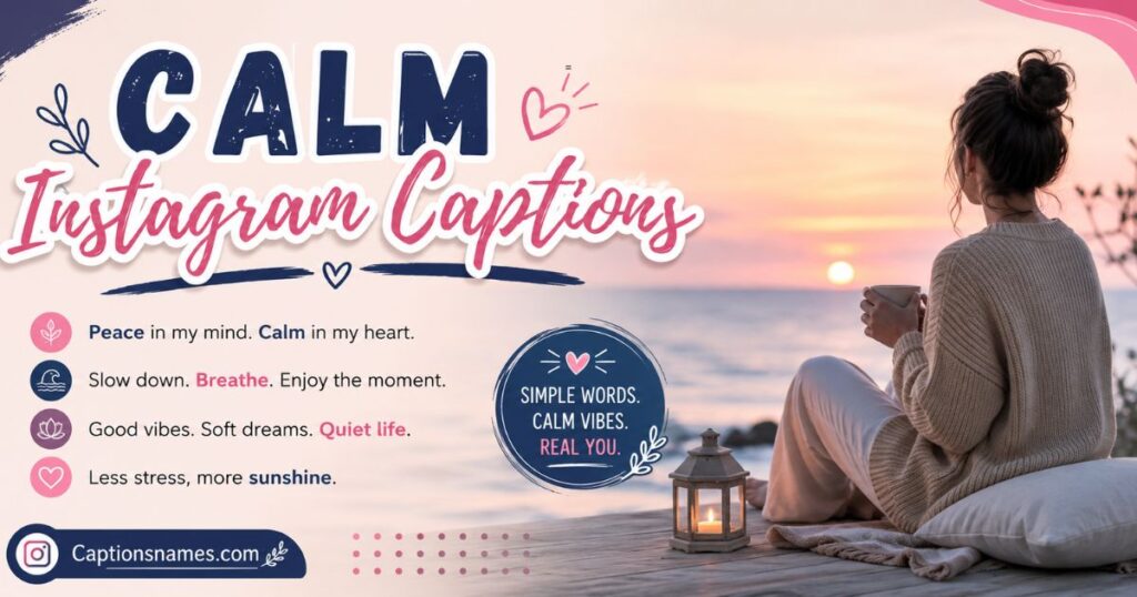 Calm Instagram Captions