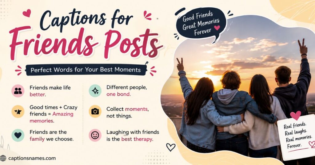 Captions for Friends Posts