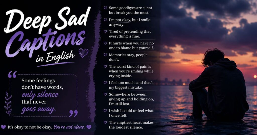 Deep Sad Captions in English