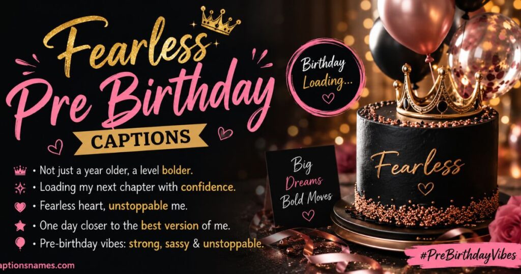 Fearless Pre Birthday Captions