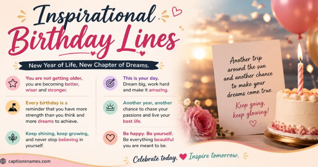 Inspirational Birthday Lines