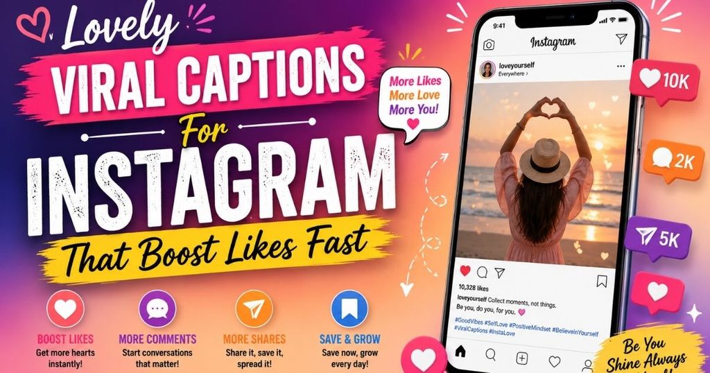 Lovely Viral Captions For Instagram That Boost Likes Fast