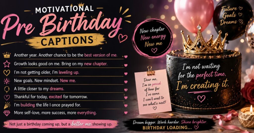 Motivational Pre Birthday Captions