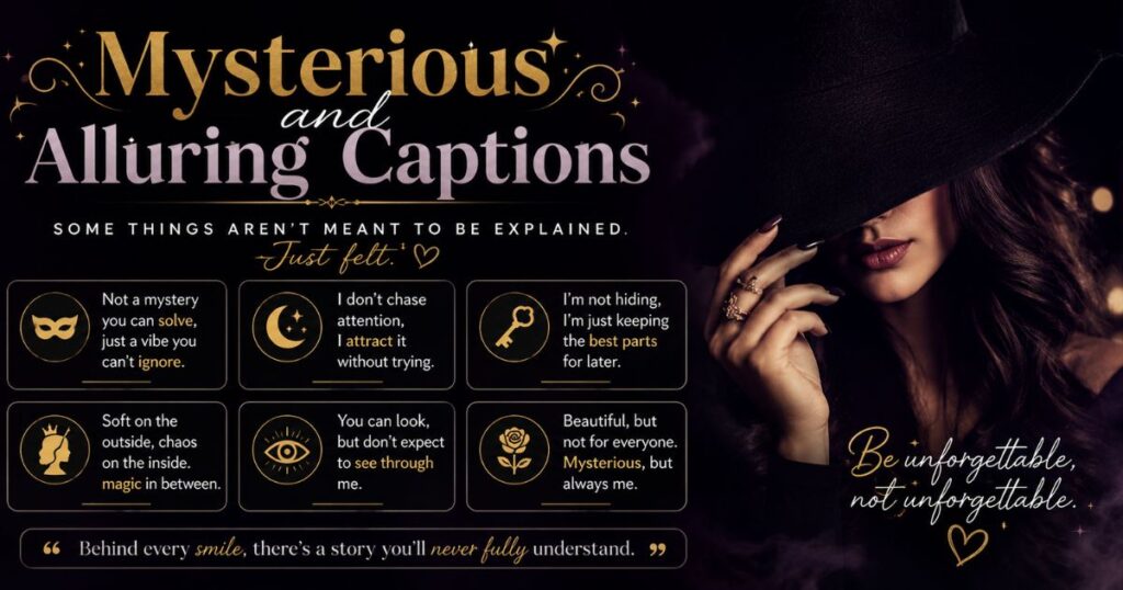 Mysterious and Alluring Captions