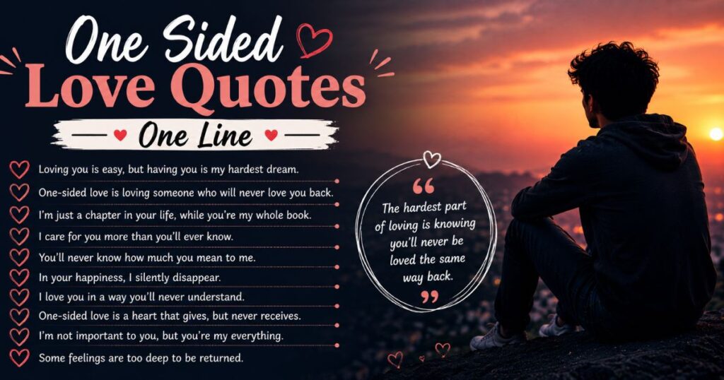 One Sided Love Quotes One Line