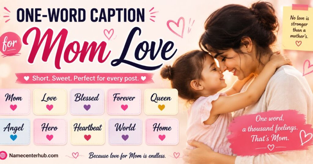 One-Word Caption for Mom Love