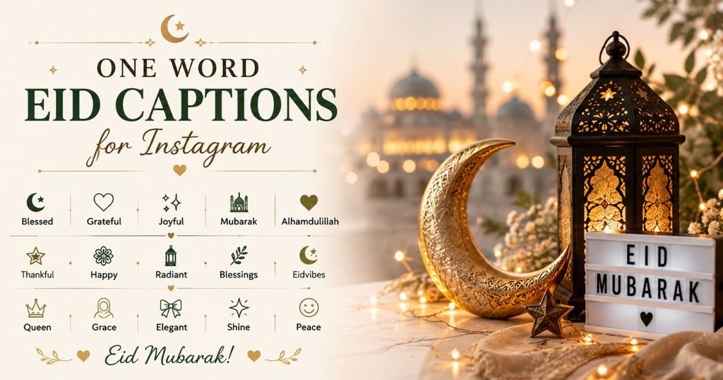 One Word Eid Captions for Instagram