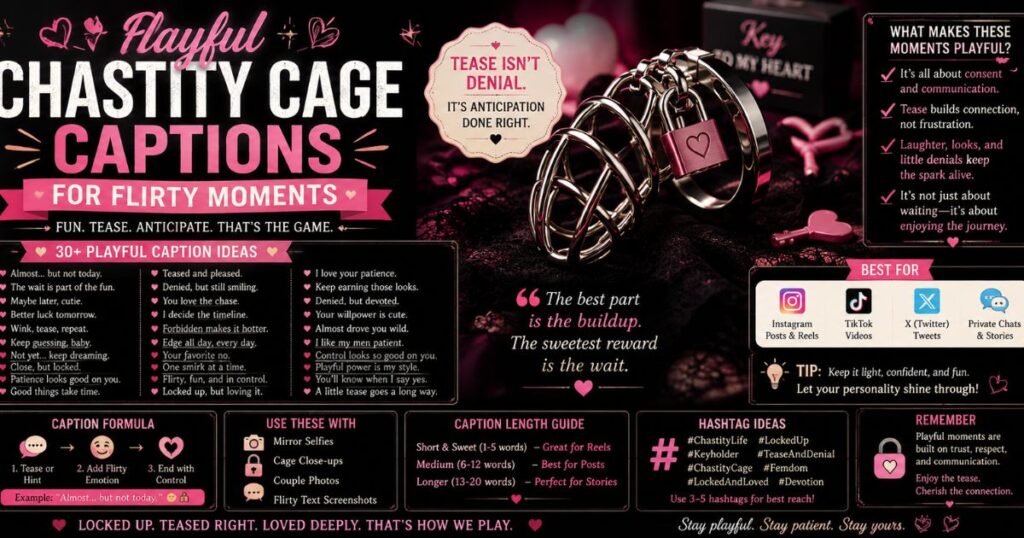 Playful Chastity Cage Captions for Flirty Moments