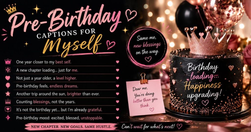 Pre-Birthday Captions for Myself