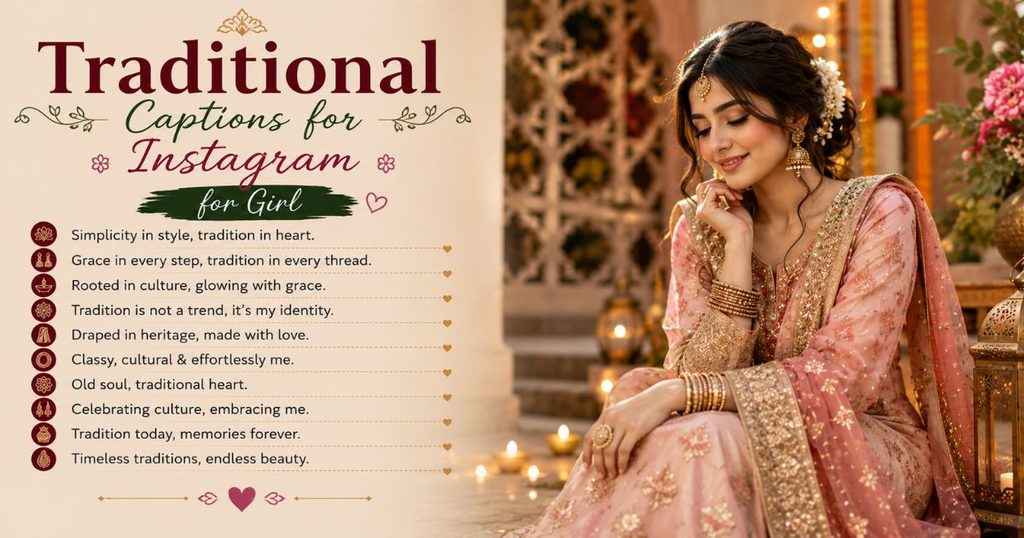 Traditional Captions for Instagram for Girl