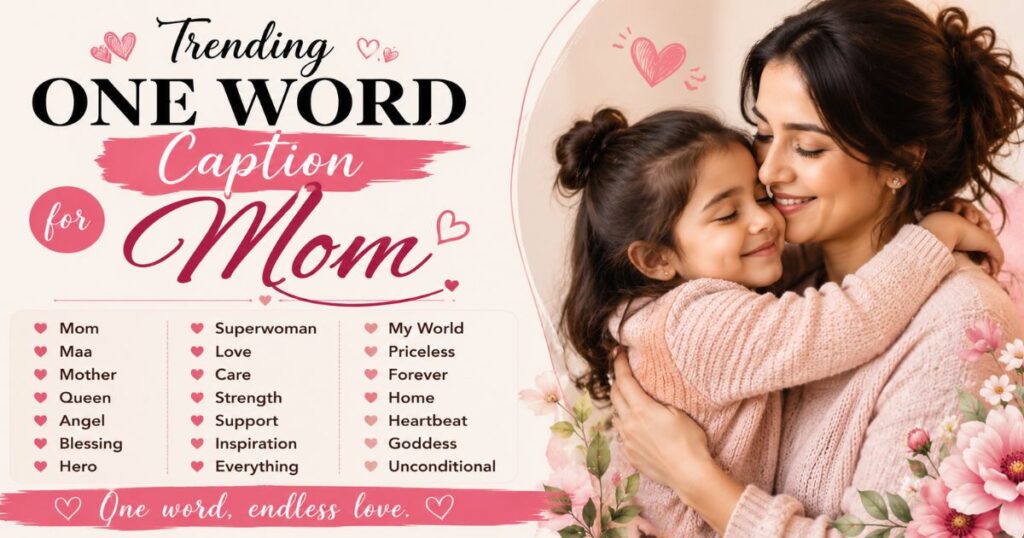 Trending One Word Caption for Mom