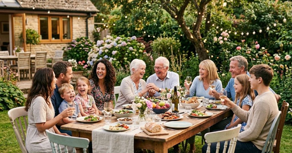 6. Family Gathering Captions