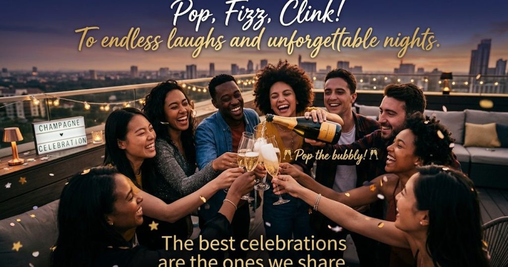 Champagne Celebration Captions 🥂✨