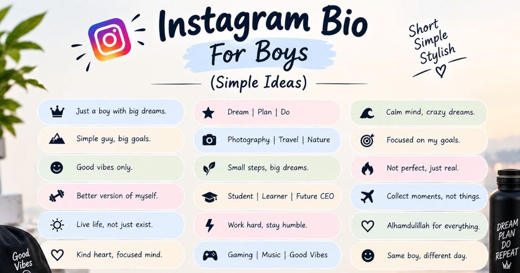 Instagram Bio For Boys Simple