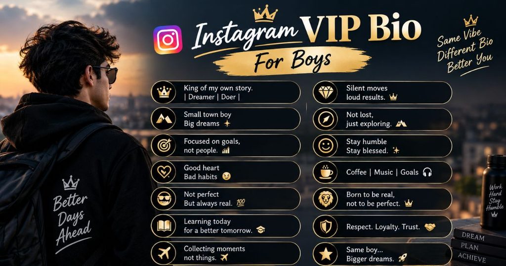 Instagram VIP Bio For Boys
