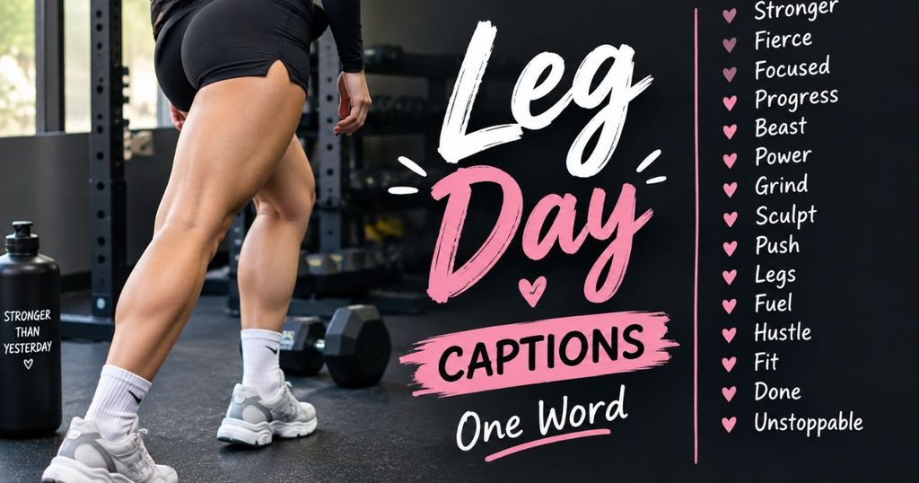 One Word Leg Day Captions