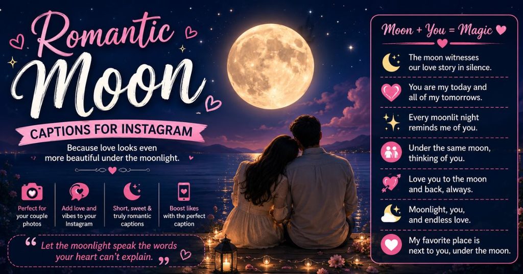 Romantic Moon Captions for Instagram