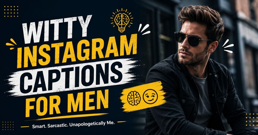 Witty Instagram Captions for Men 🧠😏