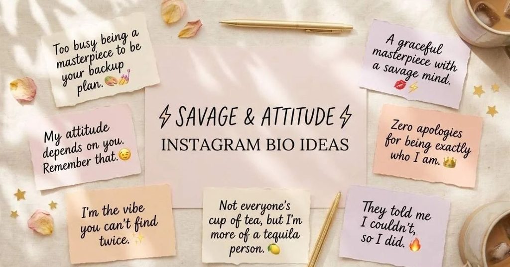 Attitude and Savage Instagram Bio Ideas