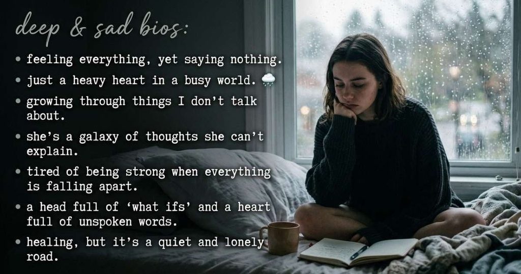 Deep Sad Bios for Girls About Life and Feelings