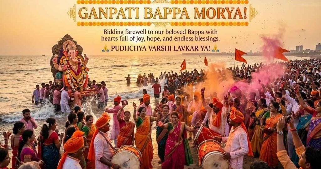 Festive Ganesh Visarjan Captions for Joyful Celebrations