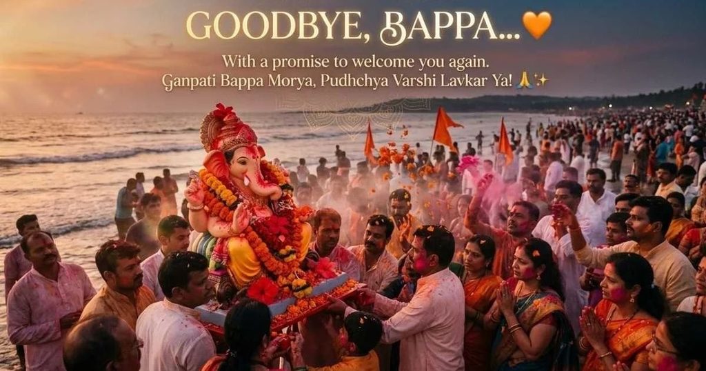 Goodbye Bappa Captions With a Promise to Welcome Him Again