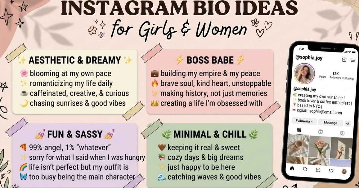 Instagram Bio Ideas for Girls and Women