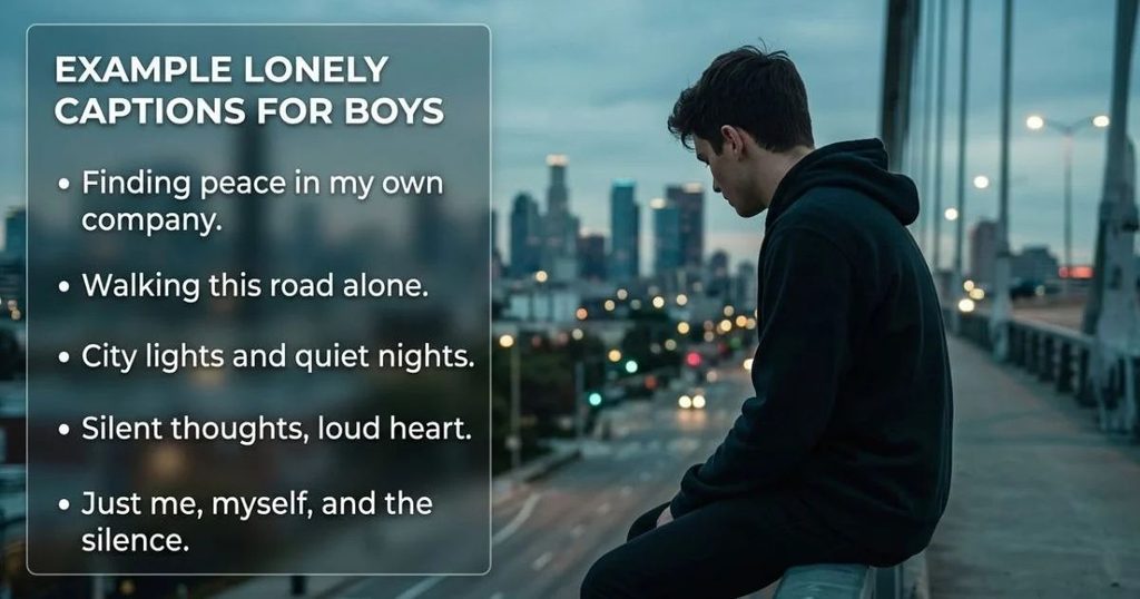 Lonely Instagram Captions for Boys